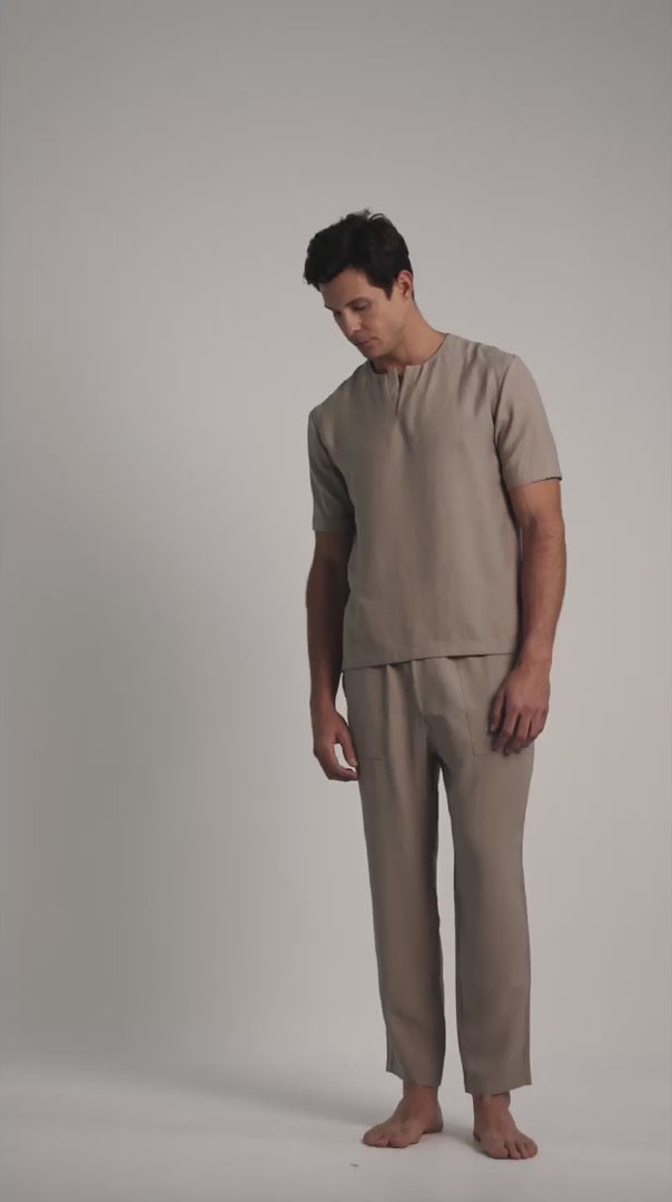 Scrub masculino Joaquim taupe